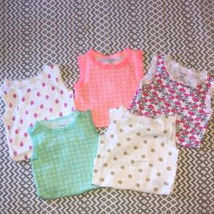 Set of 5 Carter’s Short Sleeve Onesies
